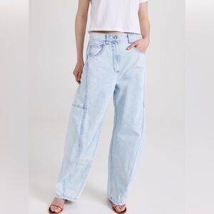Tibi Bleached Denim Sid Jeans